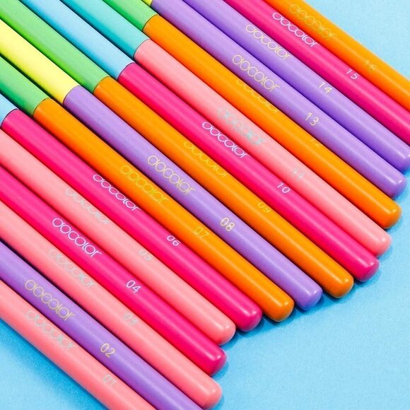 Docolor Eye Makeup 16pcs Colorful Eyeshadow Syanthic Hair Makeup Brush Set - Picture 4 of 15